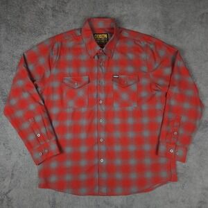 Dixxon OG Pulaski Flannel Mens Red Shirt Yellow Tab XL